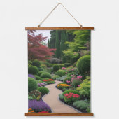 Frühjahrslandschaft Wandteppich Mit Holzrahmen (Vorderseite)