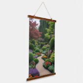 Frühjahrslandschaft Wandteppich Mit Holzrahmen (Gewinkelt)