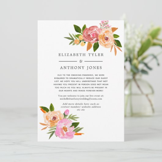 Frühjahrsliste mit Blumenmuster Ankündigung (Stehend Vorderseite)