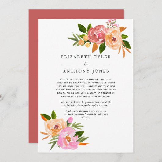 Frühjahrsliste mit Blumenmuster Ankündigung (Vorne/Hinten)