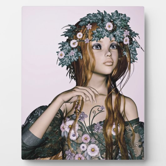 Frühjahrsmädchen Fotoplatte (Vorderseite)