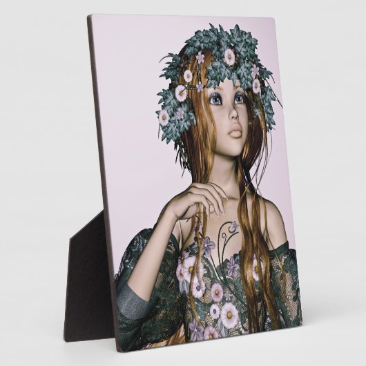 Frühjahrsmädchen Fotoplatte (Seite)