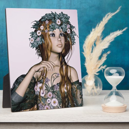 Frühjahrsmädchen Fotoplatte (Seite)