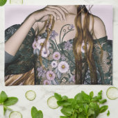 Frühjahrsmädchen Küchentuch (Gefaltet)