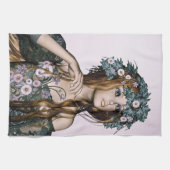 Frühjahrsmädchen Küchentuch (Horizontal)