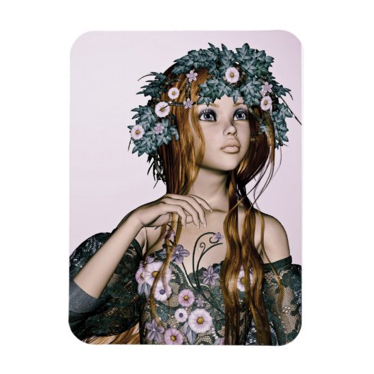 Frühjahrsmädchen Magnet (Vertikal)