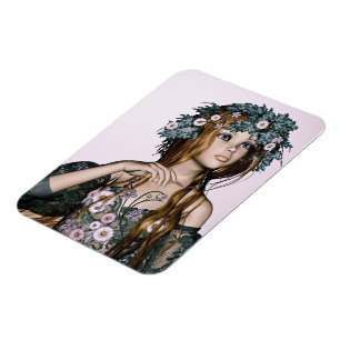 Frühjahrsmädchen Magnet