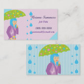 Frühjahrsmädchen Visitenkarte (Vorne/Hinten)