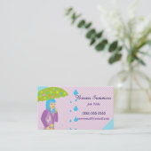 Frühjahrsmädchen Visitenkarte (Stehend Vorderseite)