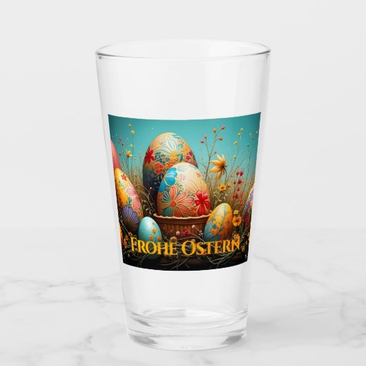 Frühjahrsmagie mit Ostereiern Glas (Vorderseite)