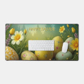 Frühjahrsmagie mit Ostereiern in einem Meer von Bl Schreibtischunterlage (Tastatur & Maus)