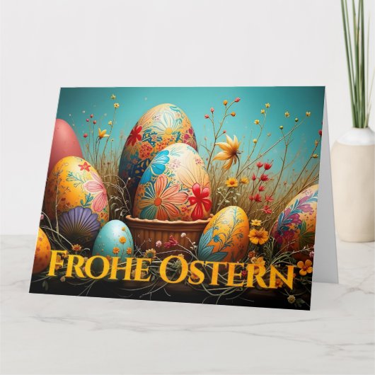 Frühjahrsmagie mit Ostereiern Karte (Vorderseite)