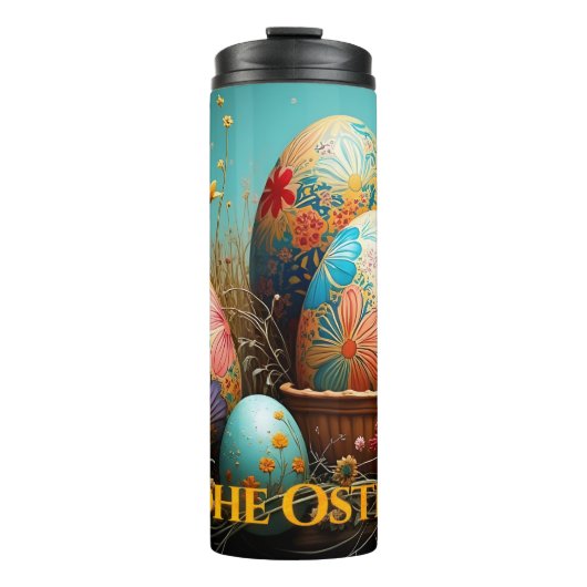 Frühjahrsmagie mit Ostereiern Thermosbecher (Vorderseite)