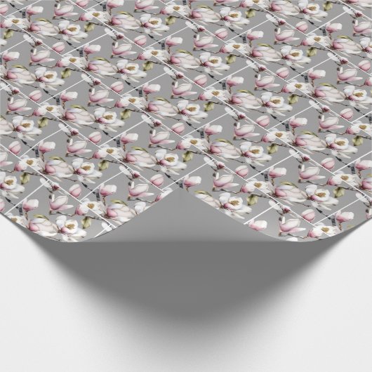 Frühjahrsmagnolia blüht geschenkpapier (Ecke)