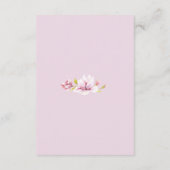 Frühjahrsmagnolias Blumenzettel Begleitkarte (Rückseite)