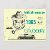 Frühjahrsmesse 1965 Leipzig Werbedesign DDR Postkarte (Vorderseite)