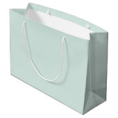 Frühjahrsminze, solide Farbe Große Geschenktüte (Rückseite Schrägansicht)