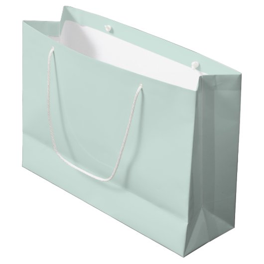 Frühjahrsminze, solide Farbe Große Geschenktüte (Vorderseite Schrägansicht)