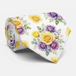 Frühjahrsmode   Blumenkrawatte für Hochzeiten und  Krawatte