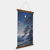Frühjahrsmond am Strand von Ninomiya Kawase Hasui  Wandteppich Mit Holzrahmen (Gewinkelt)