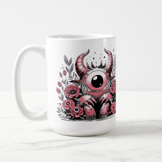 Frühjahrsmonster der Blume Kaffeetasse (Links)