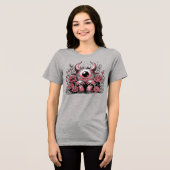 Frühjahrsmonster der Blume Tri-Blend Shirt (Vorderseite voll)
