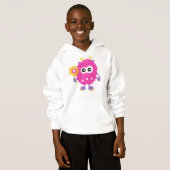 Frühjahrsmonster, rosa Monster, Blume, Hörner Hoodie (Vorne ganz)