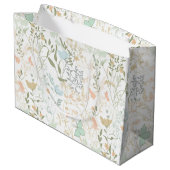 Frühjahrsmuster 01 - Große Geschenktasche Geschenktüte (Rückseite Schrägansicht)