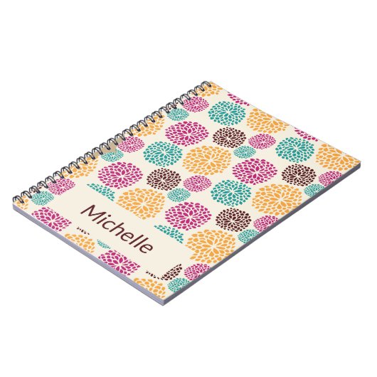 Frühjahrsmuster - Brauch von Boho Bright Notizblock (Linke Seite)