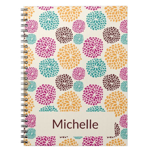 Frühjahrsmuster - Brauch von Boho Bright Notizblock (Vorderseite)