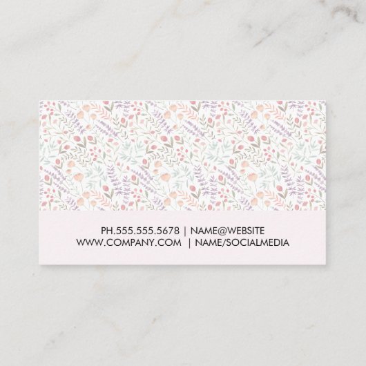 Frühjahrsmuster der Blume | Make Compact Visitenkarte (Rückseite)