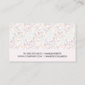 Frühjahrsmuster der Blume | Makeup-Kit Visitenkarte (Rückseite)