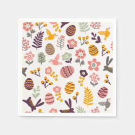 Frühjahrsmuster des Floral Osters | Serviette