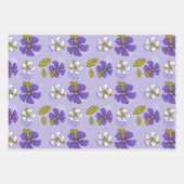 Frühjahrsmuster im Lila Muster Geschenkpapier Set (Vorderseite 2)