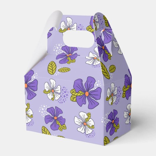 Frühjahrsmuster im Lila Muster Geschenkschachtel (Vorderseite)