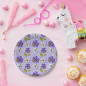 Frühjahrsmuster im Lila Muster Pappteller (Party)