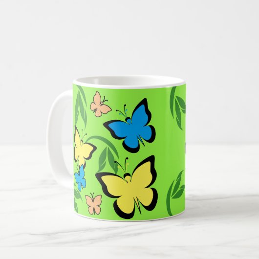 Frühjahrsmuster Kaffeetasse (Vorderseite Links)