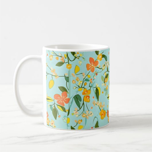 Frühjahrsmuster Kaffeetasse (Links)