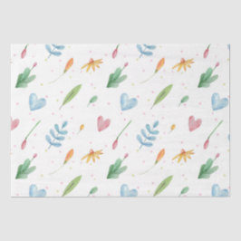 Frühjahrsmuster romantische Aquarell Natur inspiri Seidenpapier