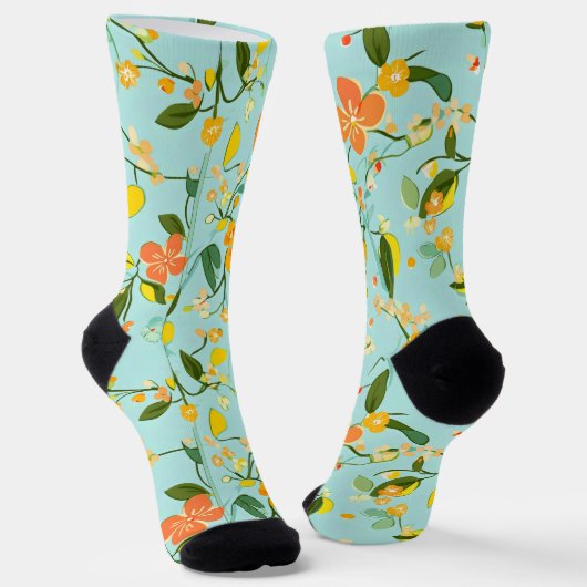 Frühjahrsmuster Socken (Gewinkelt)