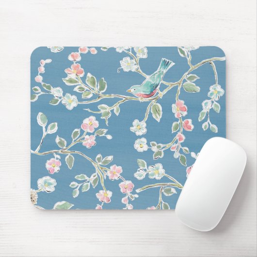 Frühjahrsmuster - Vögel und Blume Mousepad (Mit Mouse)