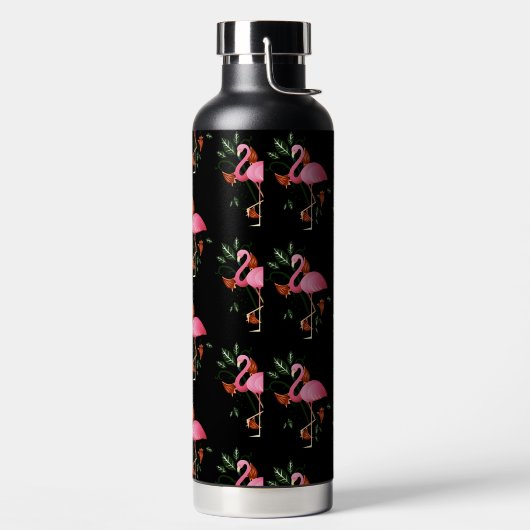 Frühjahrsommer Blume Rosa Blume Trinkflasche (links)