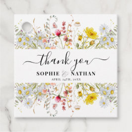 Frühjahrsommer-Wildblume | Dankeschön Karte Geschenkanhänger