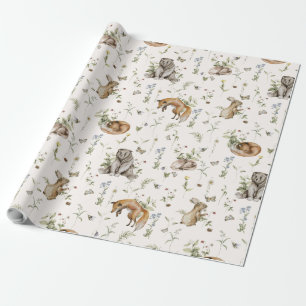 Frühjahrsommer Woodland Animal Baby Kinderzimmer G Geschenkpapier