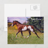 Frühjahrspalte Pferdepostkarte Postkarte (Vorne/Hinten)