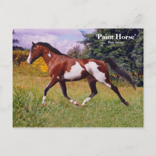 Frühjahrspalte Pferdepostkarte Postkarte