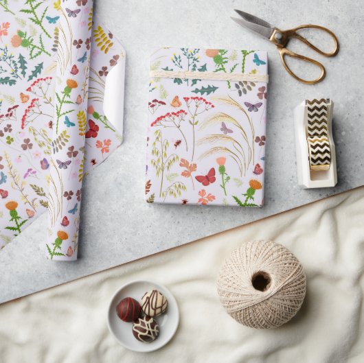 Frühjahrspapier der Wildblumen Geschenkpapier (Kunsthandwerk)