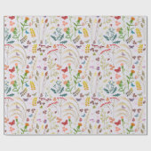 Frühjahrspapier der Wildblumen Geschenkpapier (Flach)