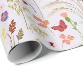 Frühjahrspapier der Wildblumen Geschenkpapier (Rolleneckpunkt)
