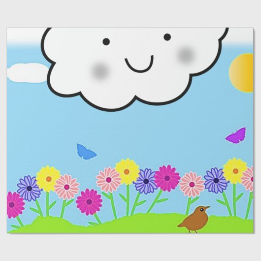 Frühjahrspapier Geschenkpapier (Flach)